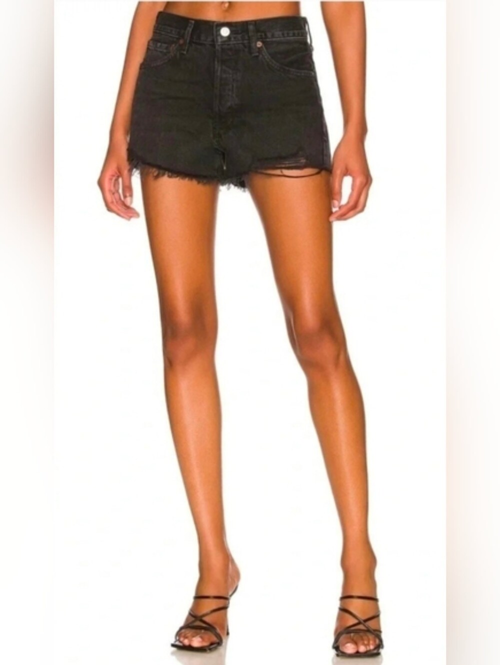 AGOLDE Parker Frey Hem Button Fly Denim Shorts Size 31